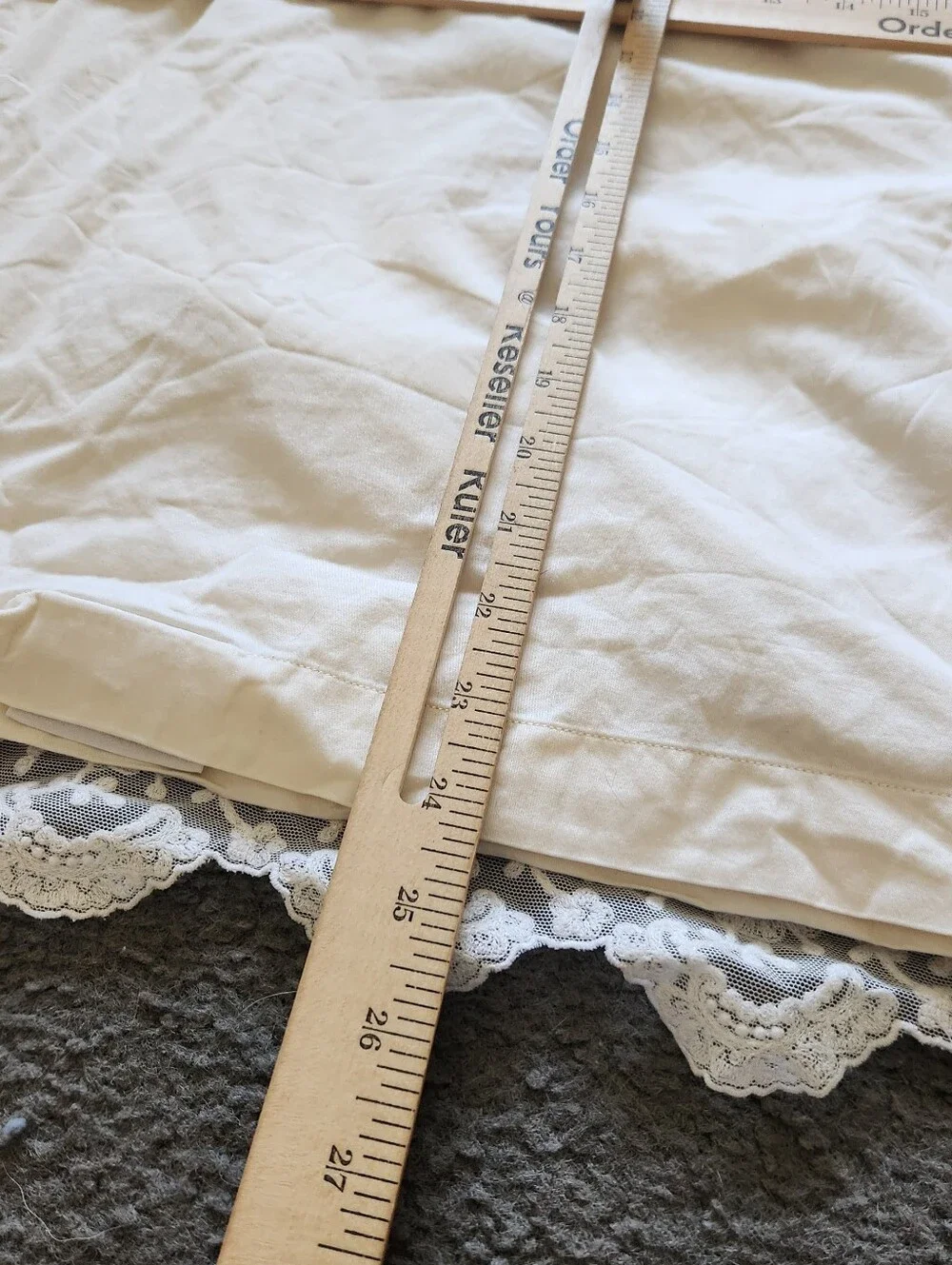 SCHWEITNER LINEN Sham White Lacy Vintage Made In Italy Embroidered 20 x 22